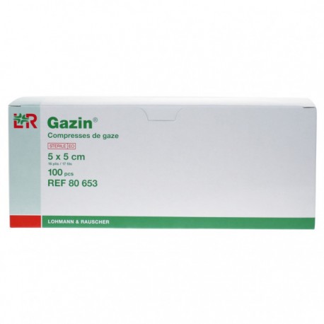 Gazin compresse de gaze 5 x 5cm