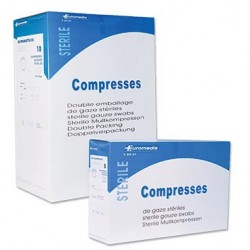 Compresses de gaze stériles 100 pochettes de 5 x 5cm - Euromedis