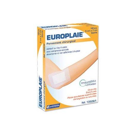 Pansement chirurgical 10cm x8cm Europlaie - Euromedis