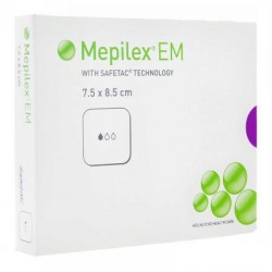 Pansement hydrocellulaire Mepilex EM 7.5 x 8.5 cm 10 pansements