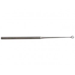 Curette fine pour dermatologie, fenêtrée, 16 cm x 7mm