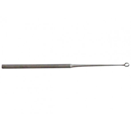 Curette fine pour dermatologie, fenêtrée, 16 cm x 7mm