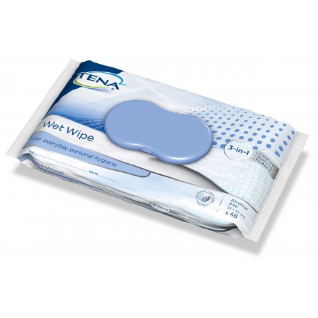 Lingette TENA WET WIPE 3 en 1