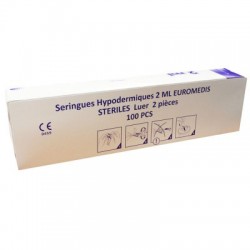 Seringues hypodermiques 2 pièces Euromedis