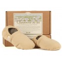 Chaussons chauffant au lin