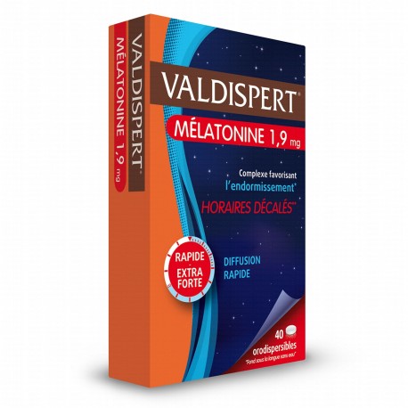 Valdispert Mélatonine 1,9mg Horaires Décalés 40 comprimés