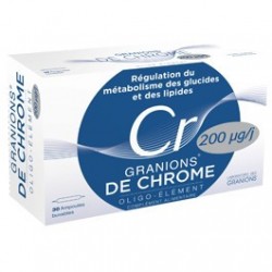 Granions de chrome 200 mcg lot de 2 x 30 ampoules