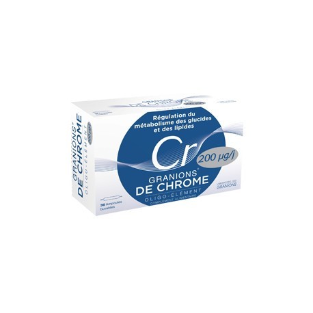 Granions de chrome 200 mcg lot de 2 x 30 ampoules