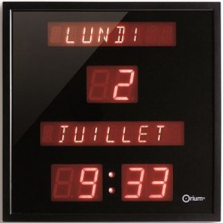 Horloge digitale calendrier à LED Horloge digitale à date Grands Caractères, avec jour, date, et mois- ORIUM