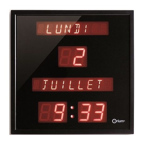 Horloge digitale calendrier à LED Horloge digitale à date Grands Caractères, avec jour, date, et mois- ORIUM