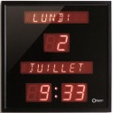 Horloge digitale calendrier à led horloge digitale à date grands caractères, avec jour, date, et mois- orium