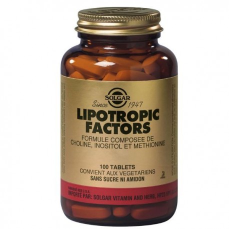 Lipotropic Factors 100 tablettes - Solgar