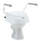 Réhausse WC réglable en hauteur avec abattant et accoudoirs ajustables, modèle Aquatec 900