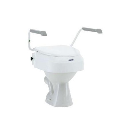 Réhausse WC réglable en hauteur avec abattant et accoudoirs ajustables, modèle Aquatec 900