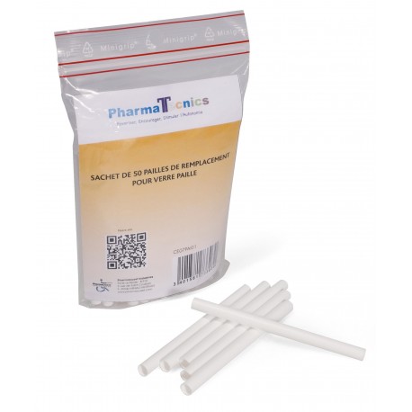 Verre paille sachet de 50 pailles de remplacement