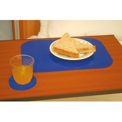 Set de table anti-dérapant 35 x 25 cm - bleu