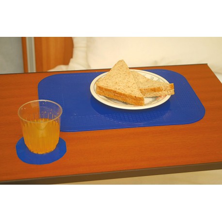 Set de table anti-dérapant 35 x 25 cm - bleu
