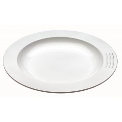 Assiette demi creuse blanc