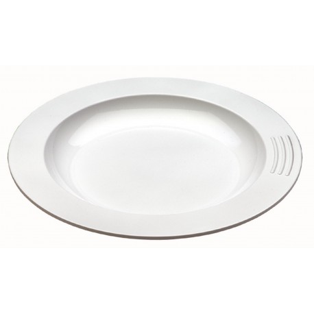 Assiette demi creuse blanc