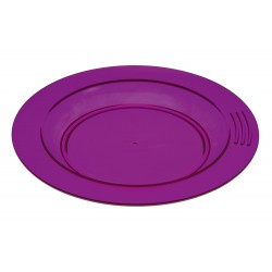 Assiette demi creuse cassis