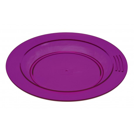 Assiette demi creuse cassis