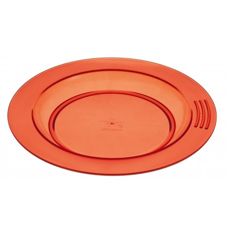 Assiette demi creuse orange