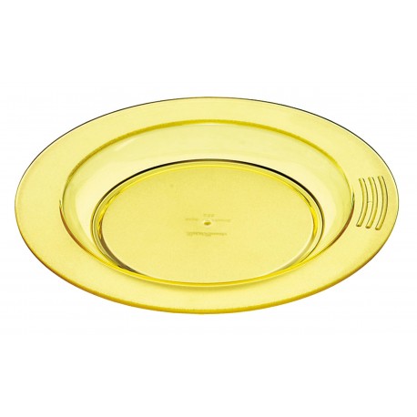 Assiette demi creuse jaune