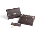 Pilulier semainier pilbox liberty marron
