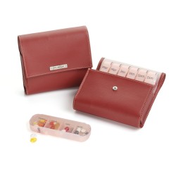 Pilulier semainier pilbox maxi carmin