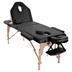 Table de kiné pliante en bois avec dossier relevable