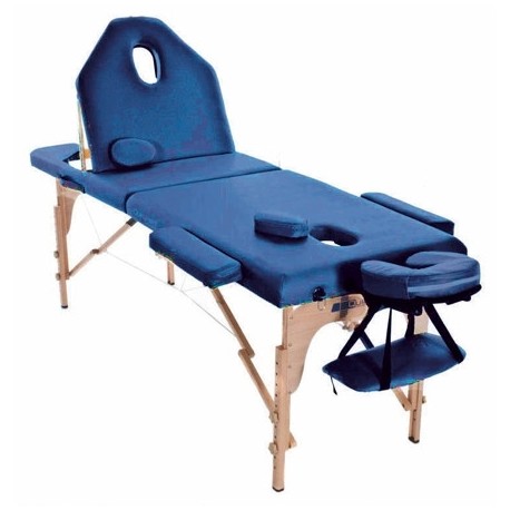Table de kiné pliante en bois avec dossier relevable