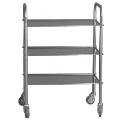 Guéridon inox 3 plateaux
