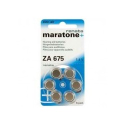 Pile auditive 675AE 1,4V 660 mAh par 6 RENATA