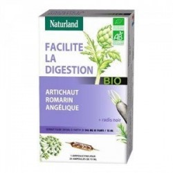 Naturland digestion artichaut/radis noir/romarin/angélique 20 ampoules