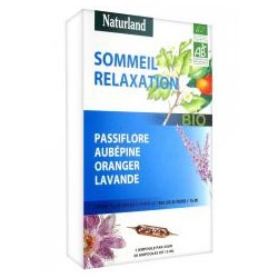 Naturland Passiflore Aubépine Oranger Lavande 20 Ampoules Buvables de 15 ml