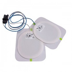 Electrodes adulte avec connecteur pour défibrillateur saver one