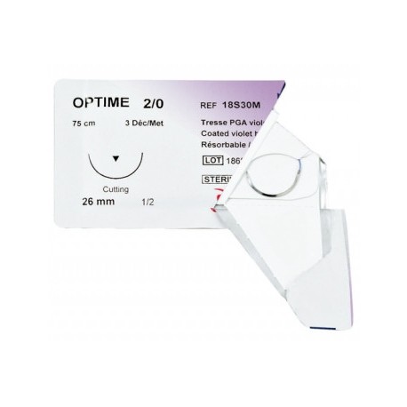 Suture optime dec1 usp5/0 18mm f75cm