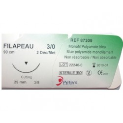 Suture filapeau dec0,7 usp6/0 12mm