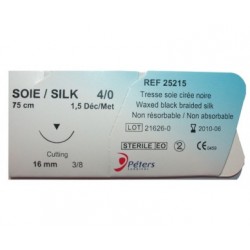 Suture soie noir dec3 usp2/0 20mm f45cm