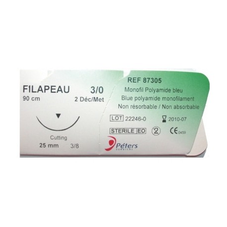 Suture filapeau dec3 usp2/0 30 mm f90 cm
