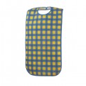 Bavoir imperméable motif écossais 45x90