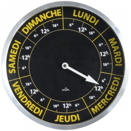 Horloge contraste hebdomadaire