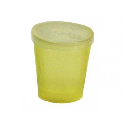 Gobelet gradue 30ml jaune couvercle x 100