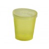 Gobelet gradue 30ml jaune couvercle x 100