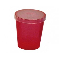 Gobelet gradue 30ml rouge avec couvercle x 100