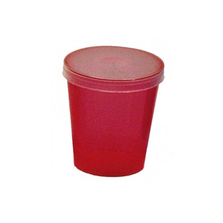 Gobelet gradue 30ml rouge avec couvercle x 100