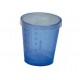 Gobelet gradue 30ml bleu avec couvercle x 100