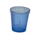 Gobelet gradue 30ml bleu avec couvercle x 100