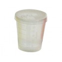 Gobelet gradue 30ml transparent avec couvercle x 100