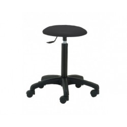 Tabouret laque gaz roue noir